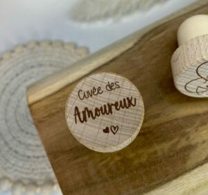 Bouchon personnalisé la cuvée des amoureux