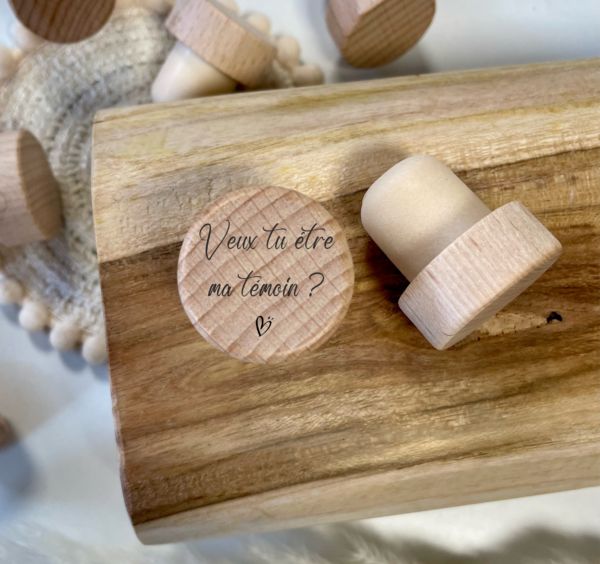 Bouchon personnalisé Veux tu être ma témoin ?