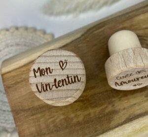 Bouchon personnalisé mon vin-lentin