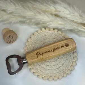 décapsuleur en bois personnalisé papa sous pression