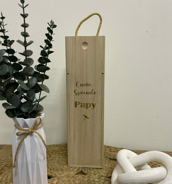 Coffret Bouteille de vin personnalisé cuvée spéciale papy