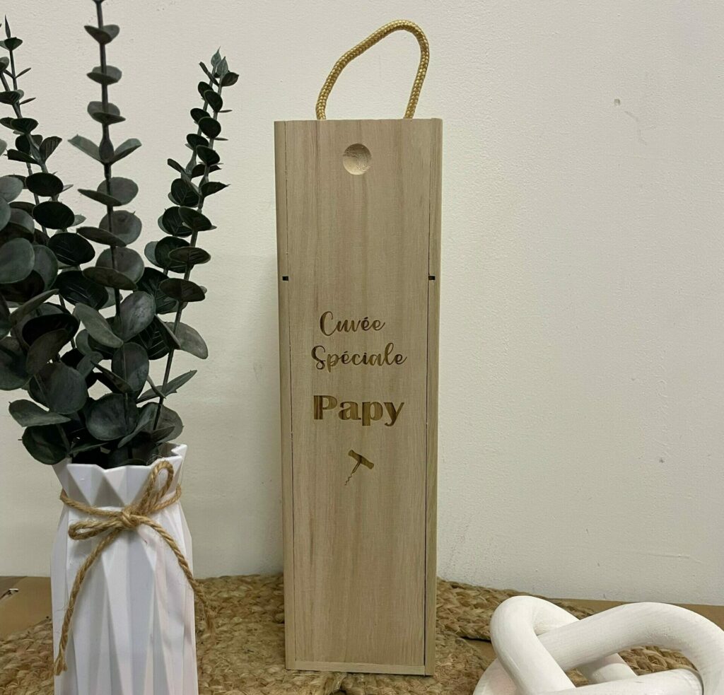 Coffret Bouteille de vin personnalisé cuvée spéciale papy